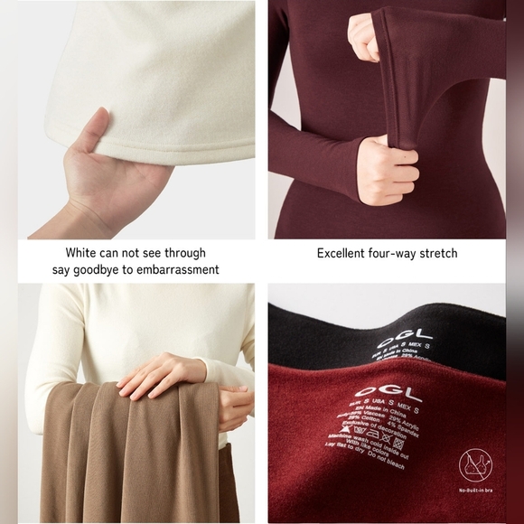 OGL Mid Thermal Thermal Brushed Mock Neck Crop Top - Picture 13 of 13